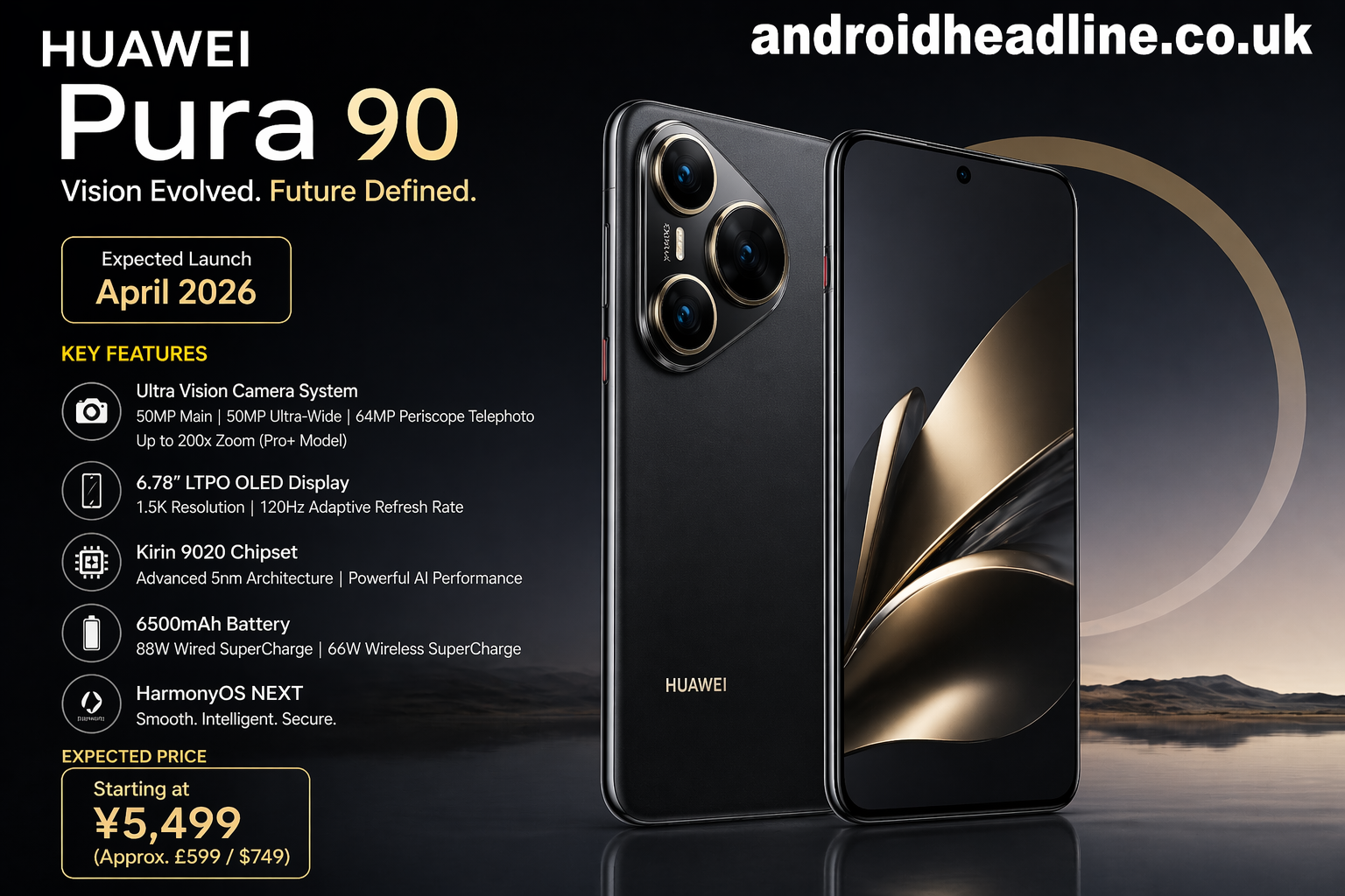 Huawei Pura 90: Expected Launch Date, Specifications, Features & Price (2026 Update)