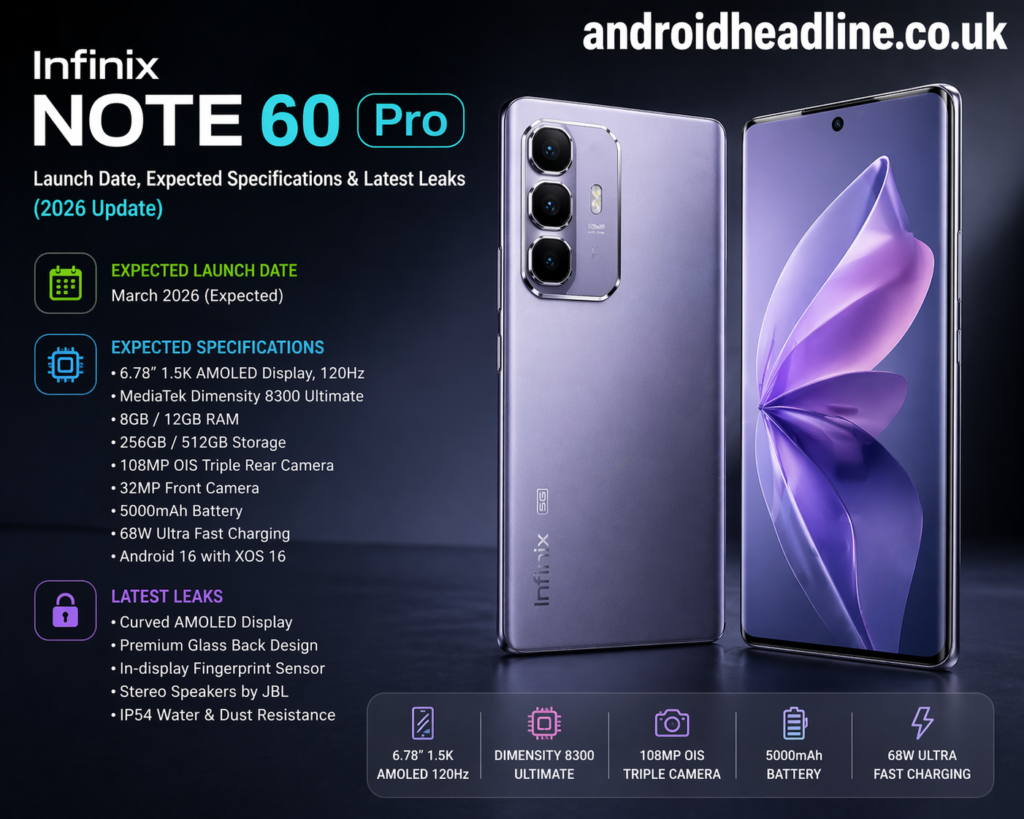 Infinix NOTE 60 Pro: Expected Launch Date, Rumored Specs, and Full Details (2026 Update)