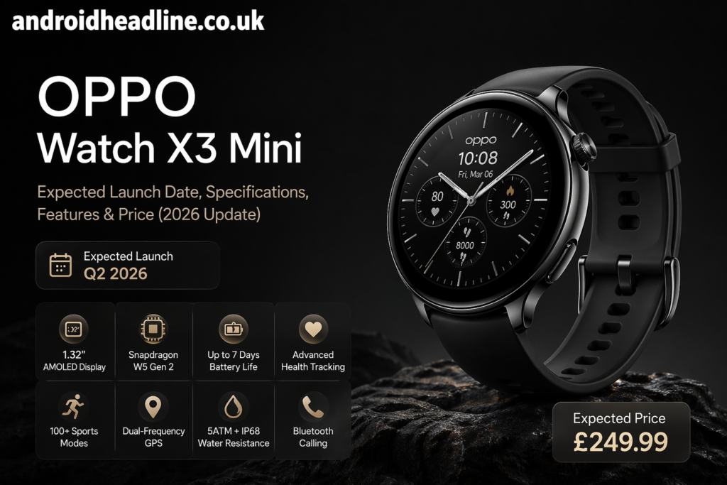 Oppo Watch X3 Mini Launch Date, Specs, Features & Price (2026)