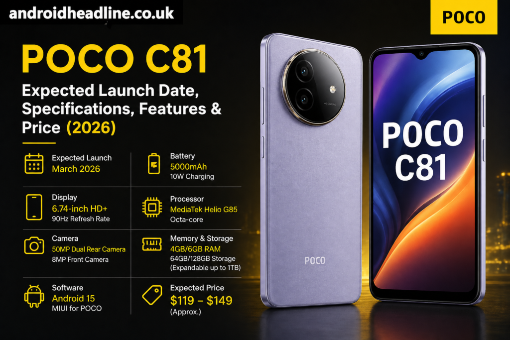 POCO C81 (2026) – Expected Launch Date, Specs, Features & Price