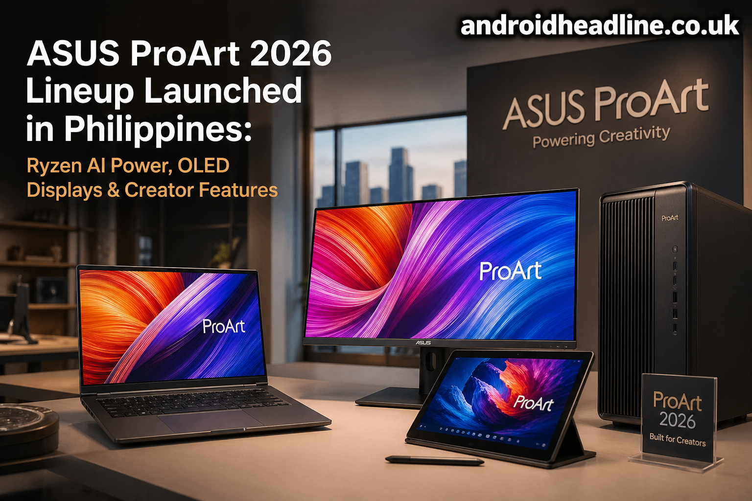 ASUS ProArt 2026 Lineup Launched in Philippines: Ryzen AI Power, OLED Displays & Creator Features