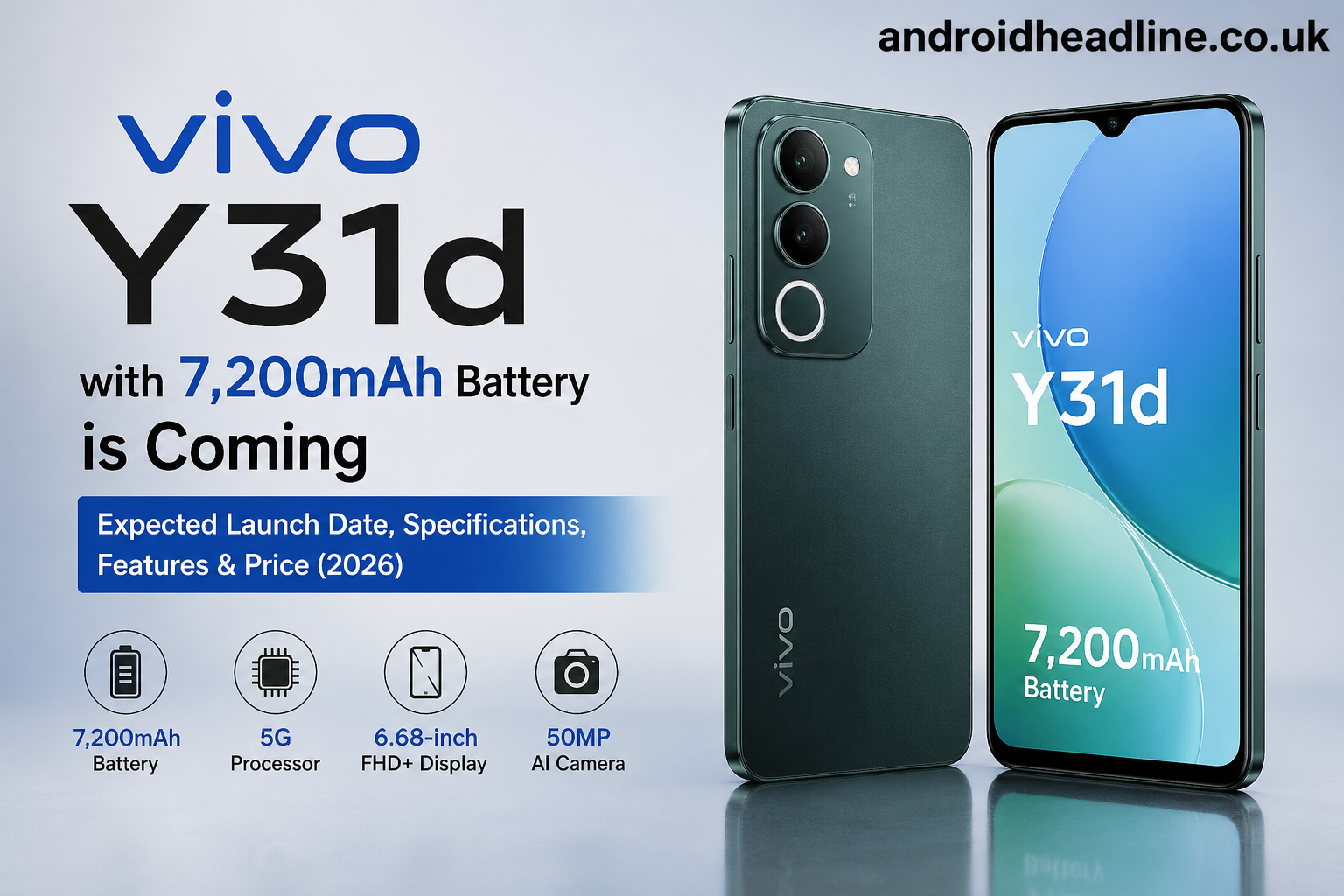 Vivo Y31d (2026) with 7,200mAh Battery – Launch Date, Specs, Price & Features