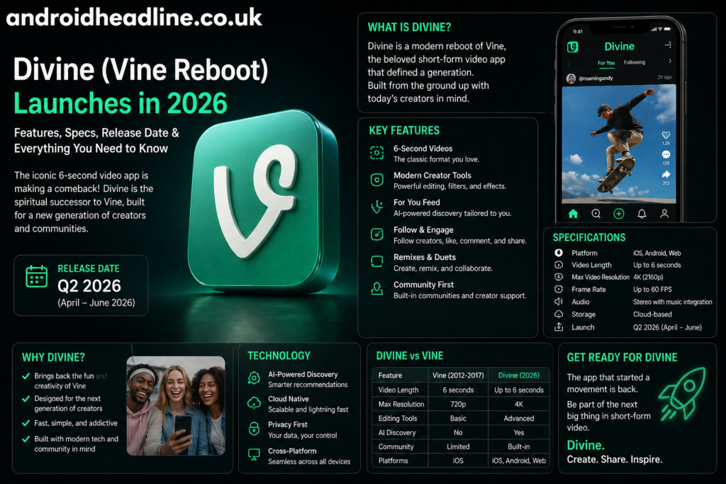 Divine (Vine Reboot) Launch 2026 – Features, Specs, Release Date & Details