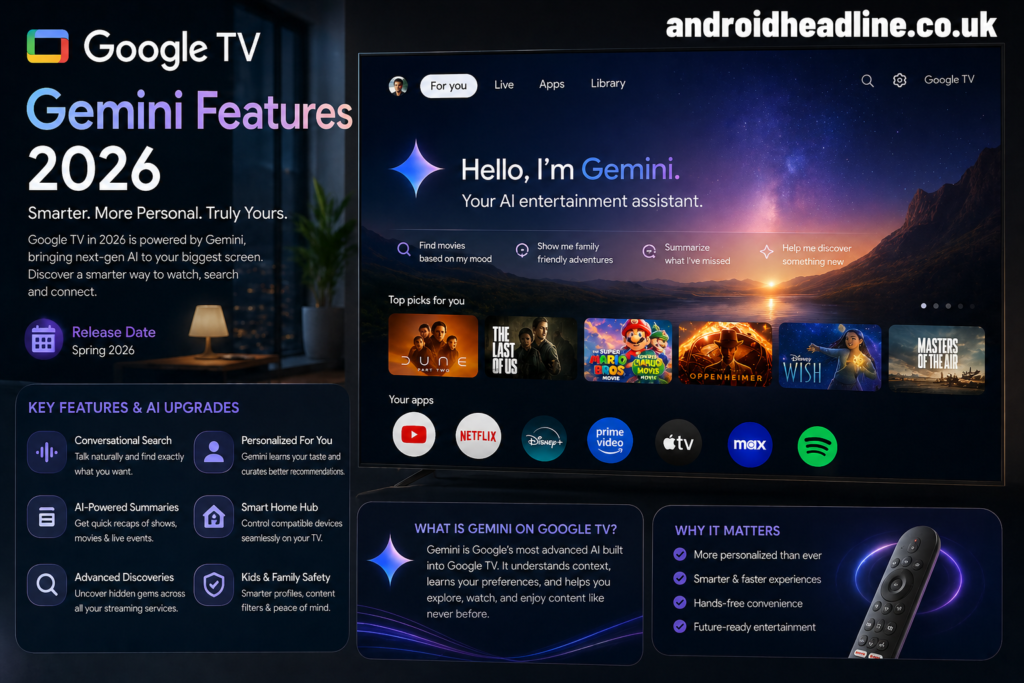 Google TV Gemini Features (2026): AI Upgrade, Release Date, Features & Full Details