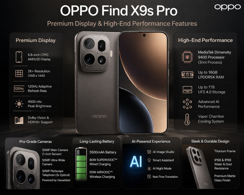 OPPO Find X9s Pro promotional graphic