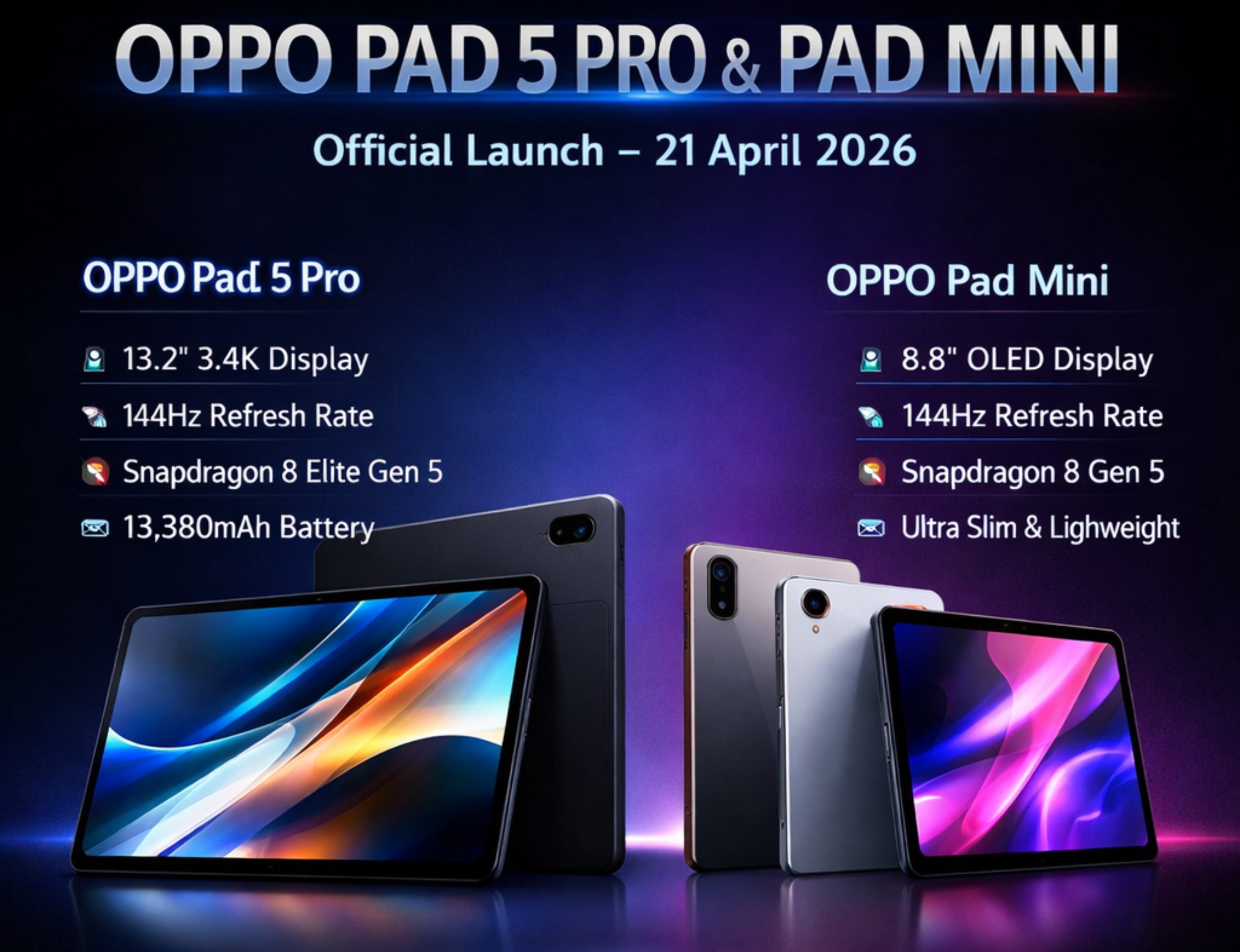 Oppo Pad 5 Pro & Pad Mini