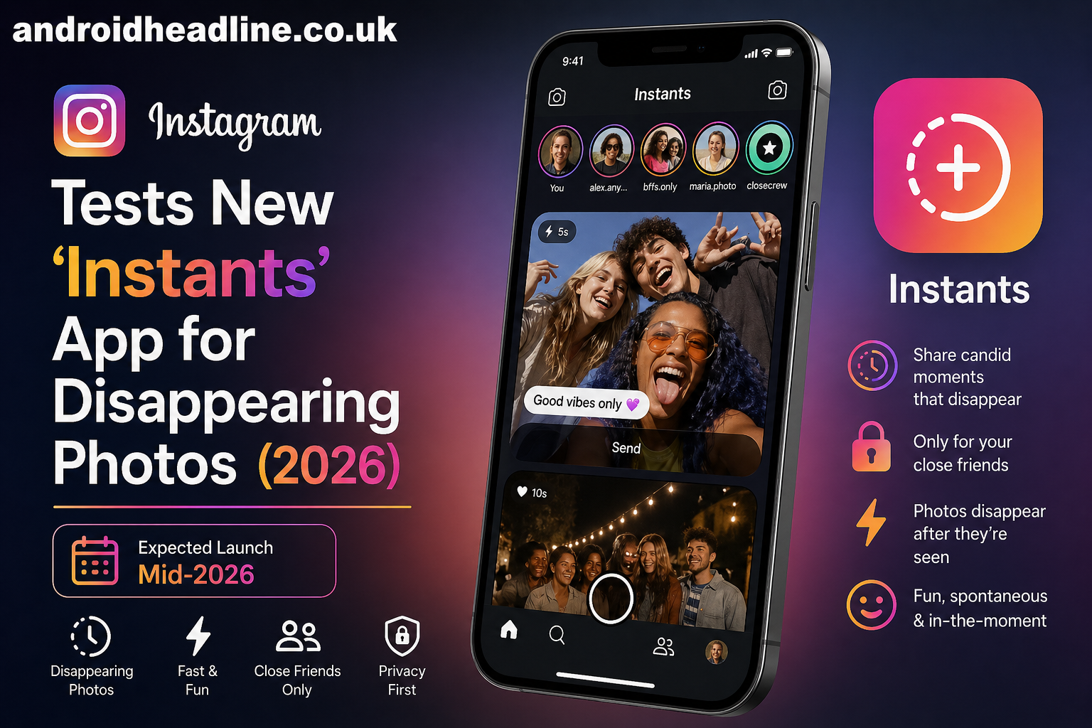 Instagram Tests New ‘Instants’ App for Disappearing Photos (2026): Launch Date, Features & Full Details