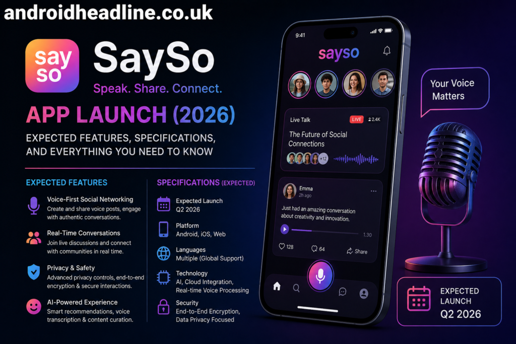 SaySo App Launch 2026: Features, Specifications & Latest Updates