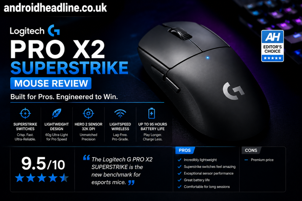 Logitech G PRO X2 SUPERSTRIKE Mouse Review 2026 – Ultimate Esports Gaming Performance