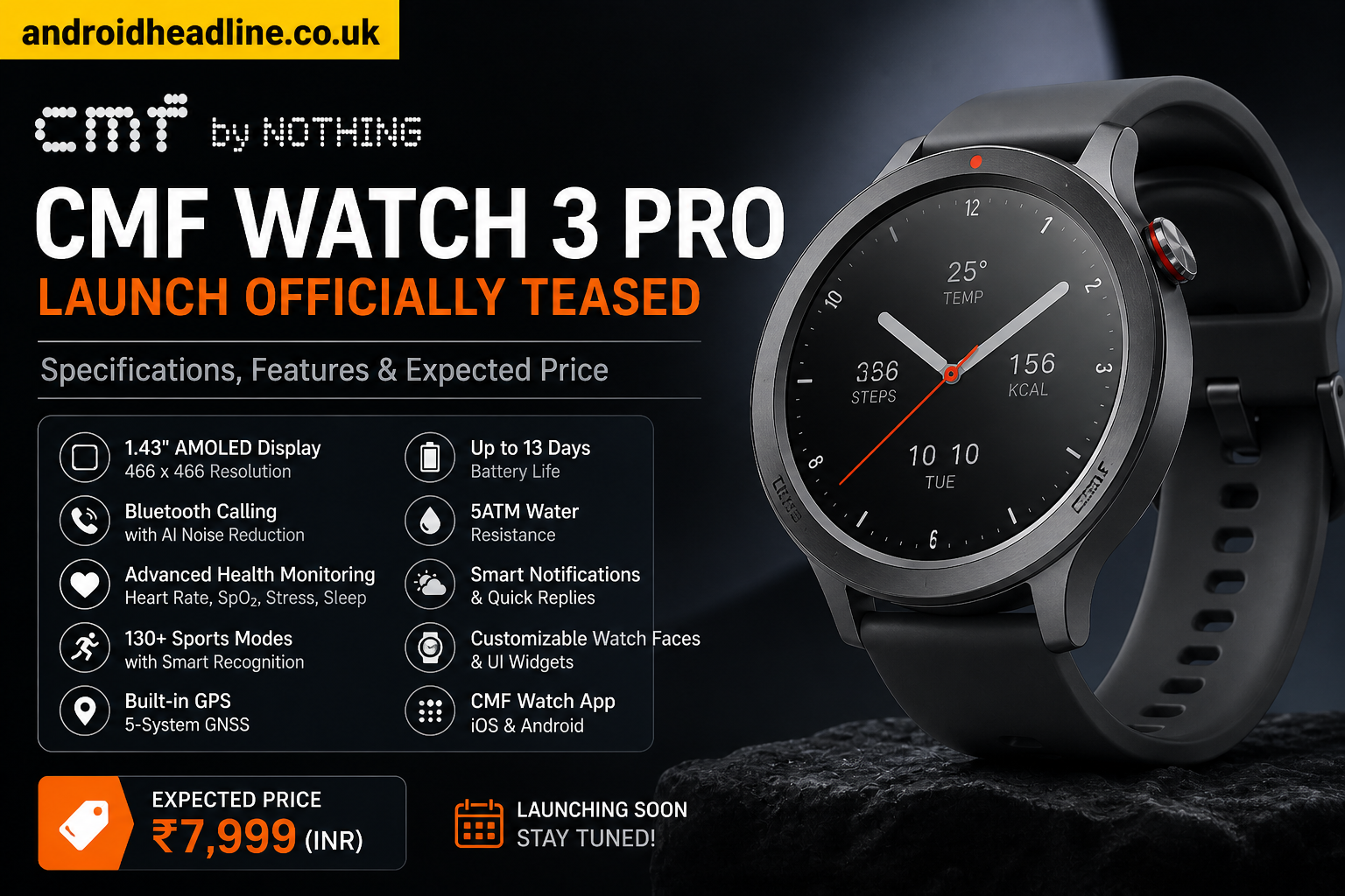CMF Watch 3 Pro Launch Teased: Specifications, Features, Expected Price & Full Details (2026)