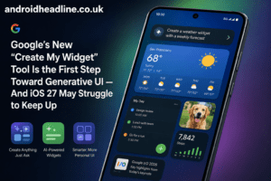 Google’s New “Create My Widget” Tool Is the First Step Toward Generative UI — And iOS 27 May Struggle to Keep Up