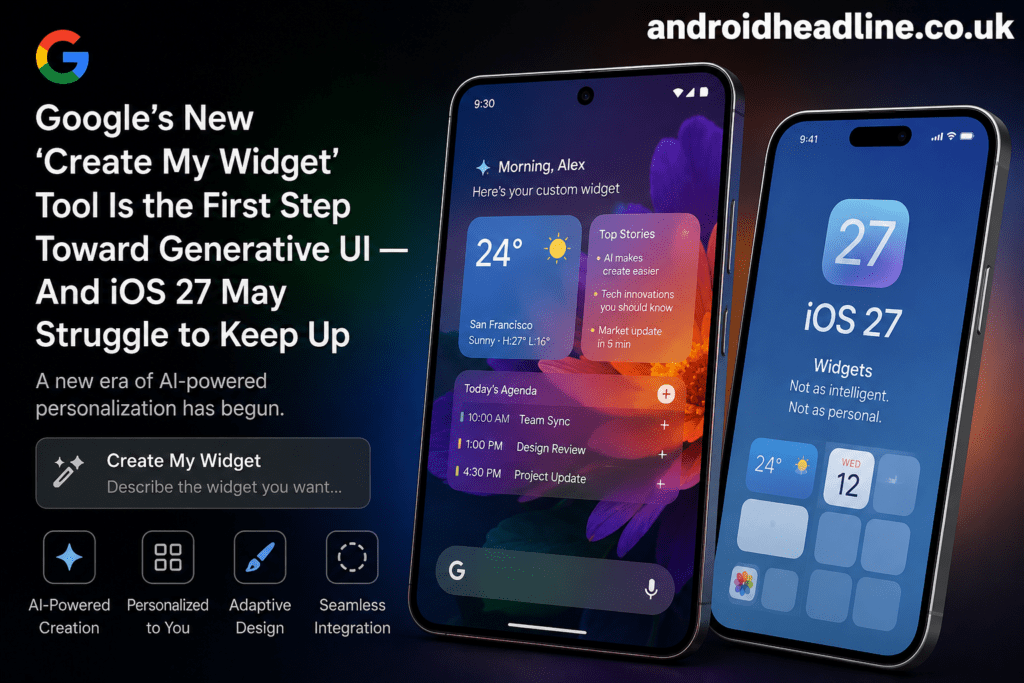 Google Create My Widget Tool Could Give Android 17 a Huge Edge Over iOS 27