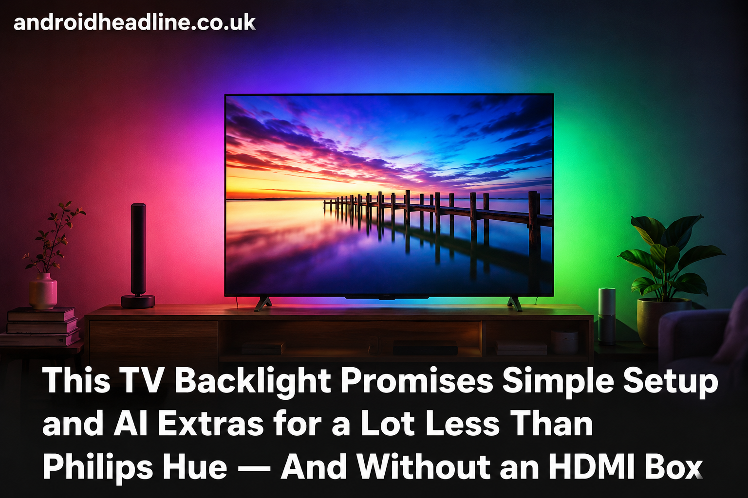 AI TV Backlight Offers Philips Hue Features Without HDMI Box