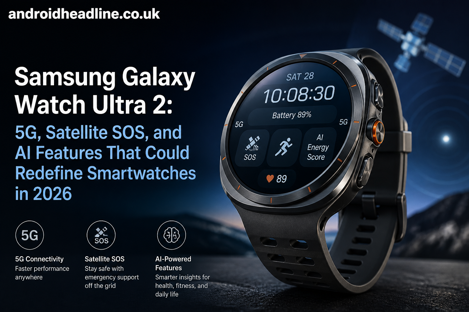 Samsung Galaxy Watch Ultra 2: 5G, Satellite SOS & AI Features (2026 Leaks)