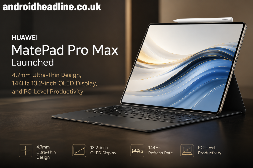 HUAWEI MatePad Pro Max Launched With 144Hz 13.2-inch OLED Display and 4.7mm Ultra-Thin Design