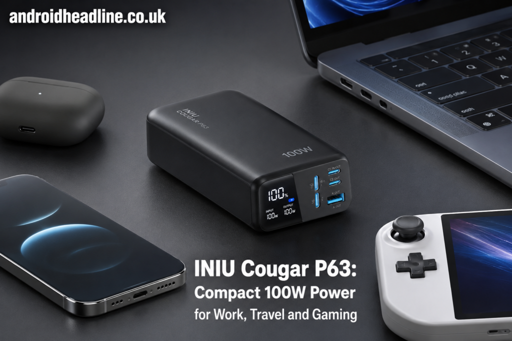 INIU Cougar P63 Launching Soon with 100W Fast Charging for Travel and Gaming