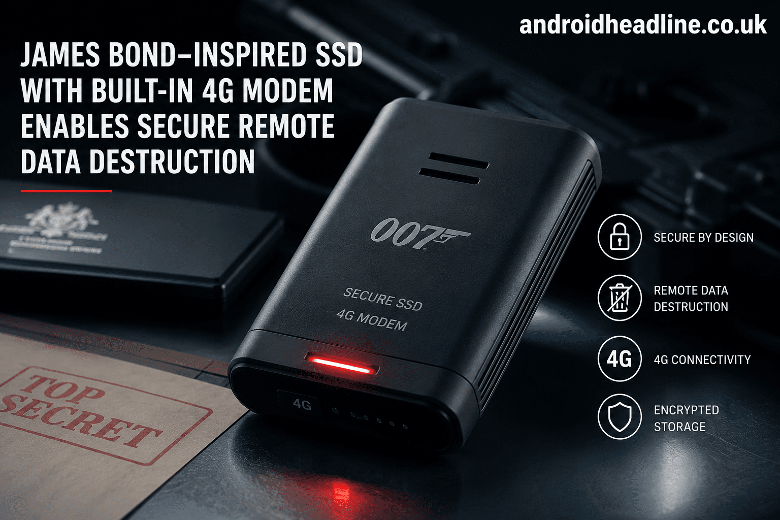 James Bond SSD With 4G Remote Data Destruction Guide