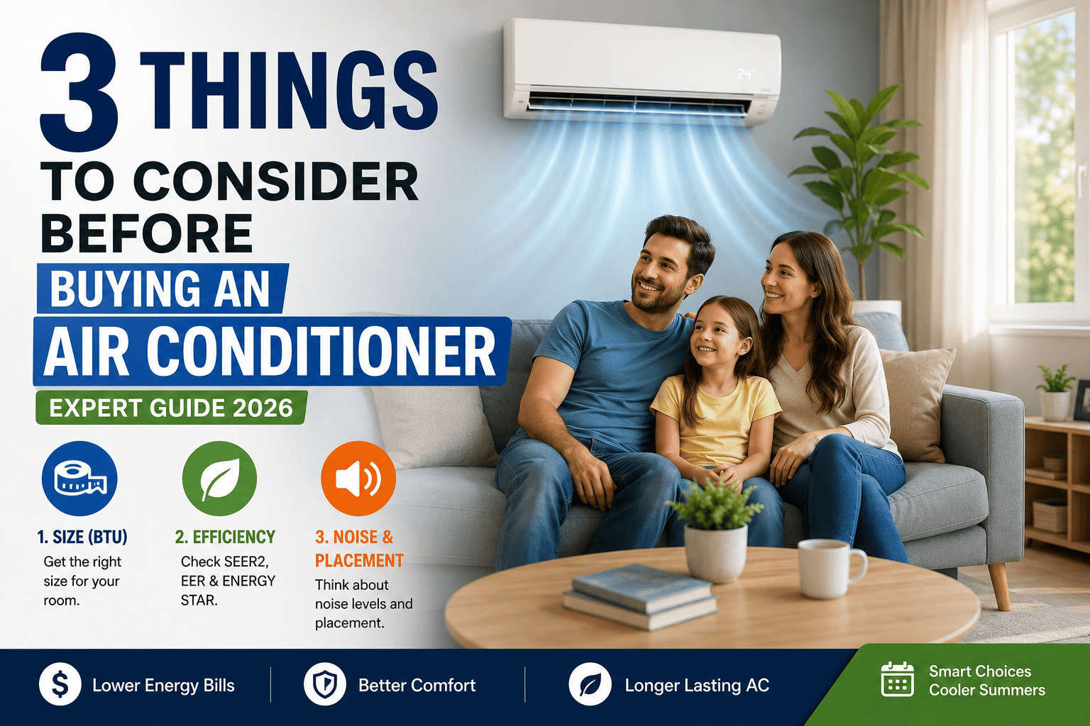 3 Things to Consider Before Buying an Air Conditioner (Expert Guide 2026)