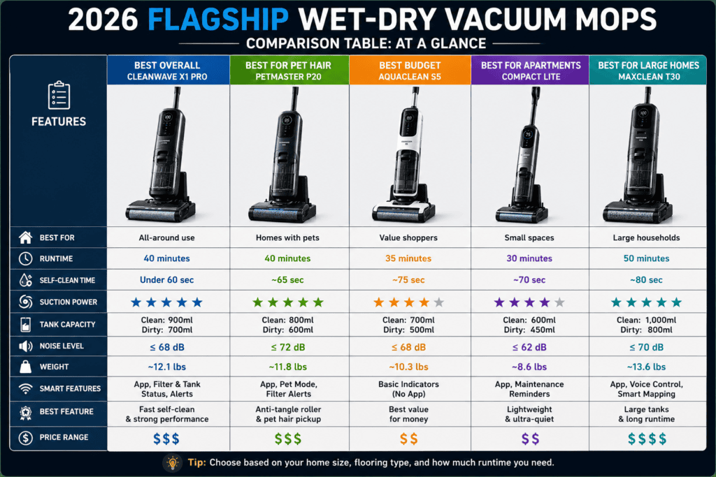 Best Flagship Wet-Dry Vacuum Mops of 2026 (Reviewed)